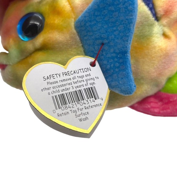 Ty Beanie Baby Babies 2000 ARUBA the Angel Fish 7" Beanbag Plush Stuffed Toy - Picture 7 of 7